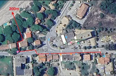 a map of a street with a red line at Fiori di sperenza in Coggia