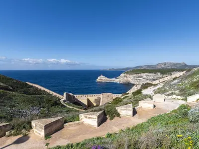 a view of the ocean and a cruise ship at Apartment Foce Dell Edera-2 by Interhome in Bonifacio