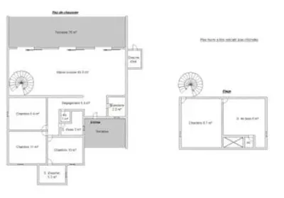 a floor plan of a house with at Bord de mer, pieds dans l'eau, vue panoramique in San-Nicolao