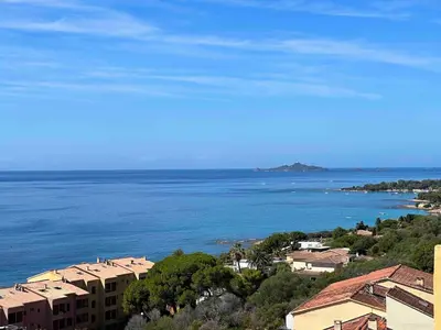 a view of a large body of water at Studio vue mer in Ajaccio