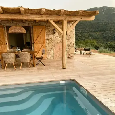 Stone Sheepfold With Sea View In Corsica