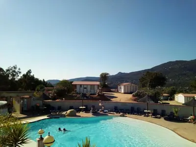 a group of people in a swimming pool at a resort at Chalet 3 étoiles - Piscine - ccb0fdc in Viggianello