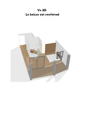 a floor plan of a classroom with a desk at Au Châtaignier Corse in Vico
