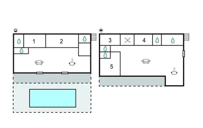 a block diagram of a building at Gorgeous Home In Cervione With Wifi in Cervione