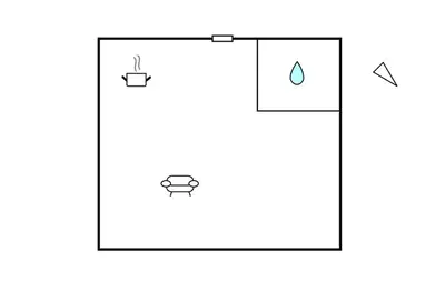 a diagram of a table with two cups at Awesome Home In Oletta in Oletta