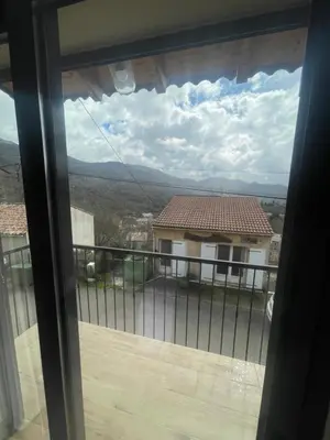 a view from a window of a house at Petite maison de village in Bastelica