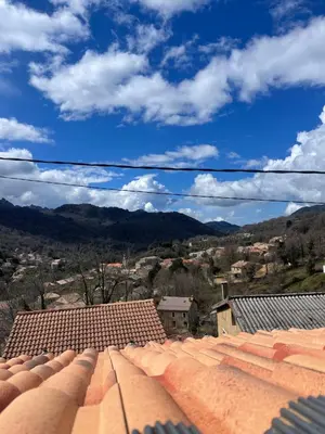 a view from the roof of a house at Petite maison de village in Bastelica
