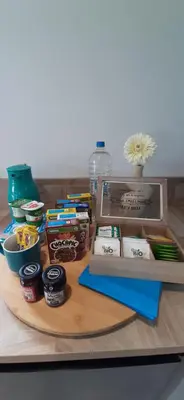a table topped with different types of food at Chez bigoudy in Penta-di-Casinca