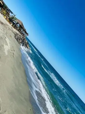 a view of the ocean from the shore of a beach at Casa linsia in Aléria