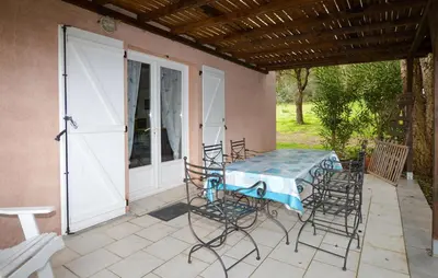 a table and chairs sitting on a patio at 1 Bedroom Nice Home In Vignale in Vignale
