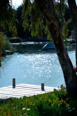 a beach with footprints in the sand and the water at Porto Vecchio - Résidence RIVIERA - Villa St Cyprien in Lecci