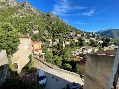 a view of a small town on a mountain at Puntabe in Lama