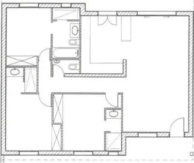 a floor plan of a house at Villa Morticcione in Zonza