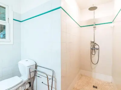 a bathroom with a shower and a toilet at Holiday Home Villa Marina by Interhome in Porto-Vecchio
