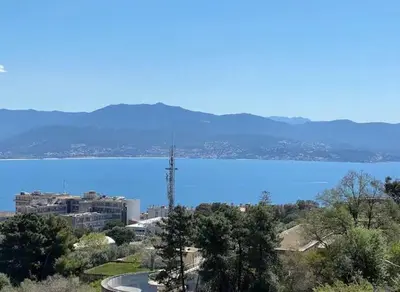 a view of a large body of water with a city at Salario-1 in Ajaccio