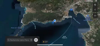 a map of the amazon with theazonazonazon search engine at Le petit paradis avec vue mer in Ajaccio