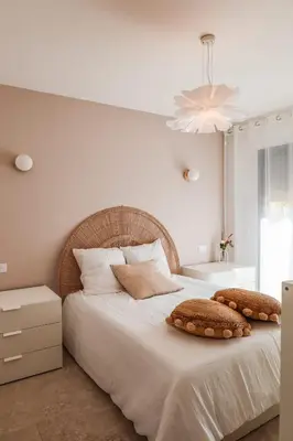a bedroom with a large bed and a bath tub at Villa Luciana Di Santa Lucia in Sainte-Lucie de Porto-Vecchio