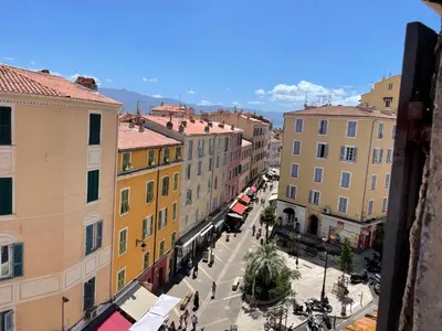 a view of a street in a city with buildings at Studio Ajaccio Centre in Ajaccio