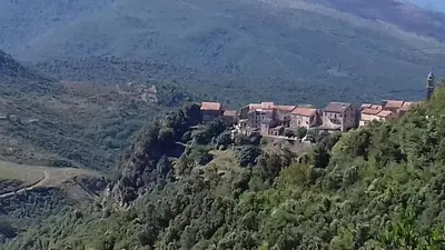 a house on the side of a mountain at Studio a petit prix in Castellare-di-Mercurio
