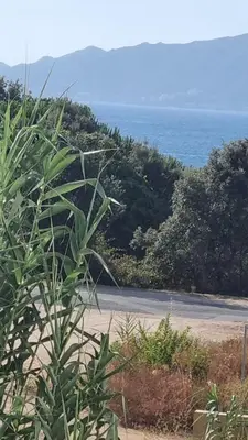 a view of a road with the ocean in the background at BELLE Demeure in Pietrosella