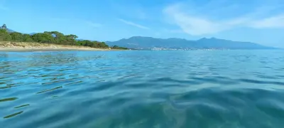 a view of the water from the shore of a beach at Casa Di l'alba in Borgo