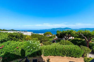 a view of the ocean from the balcony of a house at Canelli - Magnifique Vue Mer in Pietrosella