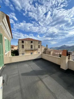 a view from the roof of a building at Large apartment in Lavatoggio in Lavatoggio