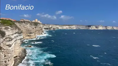 a view of the cliffs of the amalfi coast at Studio vue sur les clémentiniers in Santa-Lucia-di-Moriani