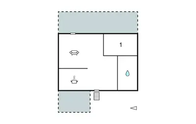 a floor plan of a house at Appartement Residence Piscine in Venzolasca