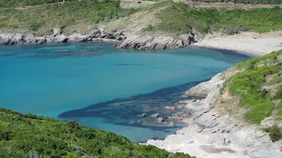 a large body of water next to a beach at Moriani-Plage 1-bedroom apartment in San-Nicolao