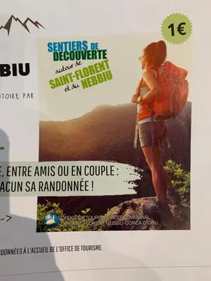 a poster for a movie with a woman with a backpack at Casa pace e salute in Olmeta-di-Tuda