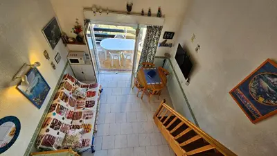 an overhead view of a staircase in a house at CYRNEA 27- Plage à pieds - Clim-Wifi- Favone in Conca
