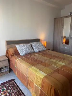 a bedroom with a large bed in a room at Cherry & Mountain Appartement in Ajaccio