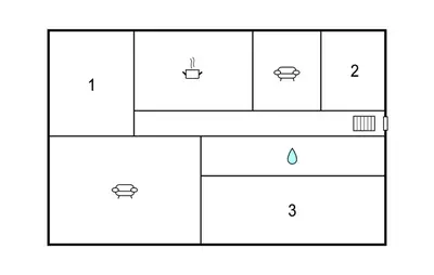 a diagram of a counter with four counters at 3 Bedroom Awesome Apartment In Olmeto in Olmeto