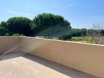 a view from the balcony of a house at Villa avec piscine privée in Venzolasca