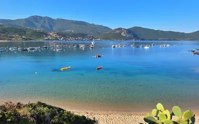 a view of a large body of water with boats at T3 neuf avec terrasse panoramique de 35m2 - Vue mer exceptionnelle in Villanova