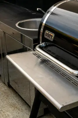 a toaster oven sitting on top of a counter at Villa Margaux with private pool & sea view in Conca