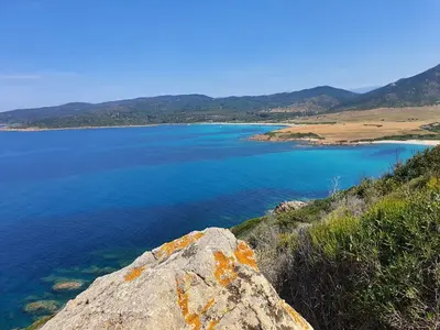 a view of a large body of water at Le Balcon des Sanguinaires - studio cosy avec vue sur le Golfe d'Ajaccio et les Îles Sanguinaires in Ajaccio