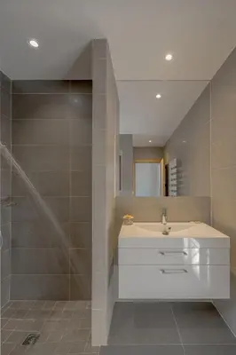 a bathroom with a sink and a shower at Villa SOPRA - Sea View & Pool - Porto-Vecchio in Porto-Vecchio