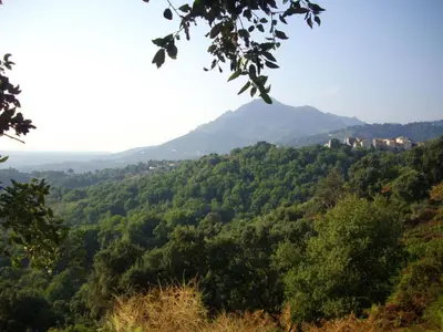 a view of a valley with mountains in the distance at Holiday Home Sole e Ventu by Interhome in Velone-Orneto