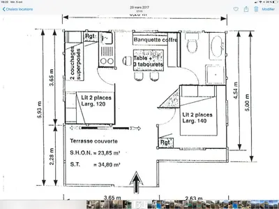 a floor plan of a house at Chalet stella in Olmeto
