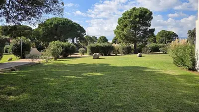 a large grass field with trees and bushes at U Fiori Studio 37 in Lecci