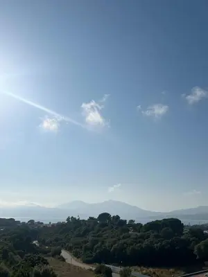 a view of the hills from the sky at Appartement au cœur de Porticcio in Porticcio