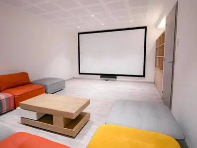 a living room with a couch and two couches at Villa Diciottu in Porto-Vecchio