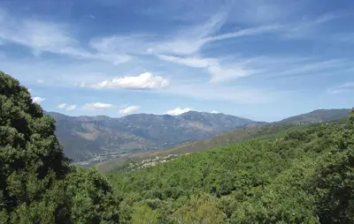 a view of a valley with mountains in the distance at Gorgeous Home In Valle Di Rostino in Valle-di-Rostino