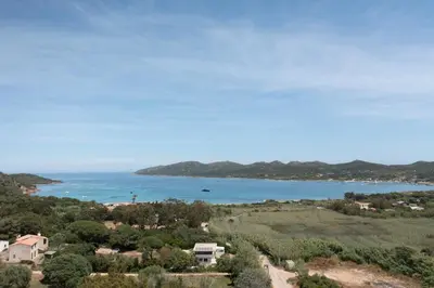 a view of the ocean from a house at Résidence Casarina in Bonifacio