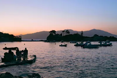 a group of people on a boat in the water at Isula Bianca in Porticcio