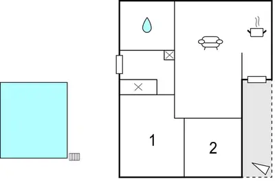 a schematic diagram of the experimental setup at Cozy Apartment In Talasani in Talasani