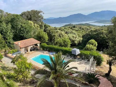 an image of a villa with a swimming pool at Chez Marc et Jeannick in Belvédère