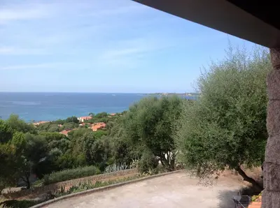 a view of the ocean from a house at VbyOnyx in Olmeto